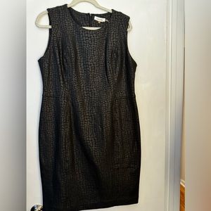 Calvin Klein leopard dress black on black -worn once